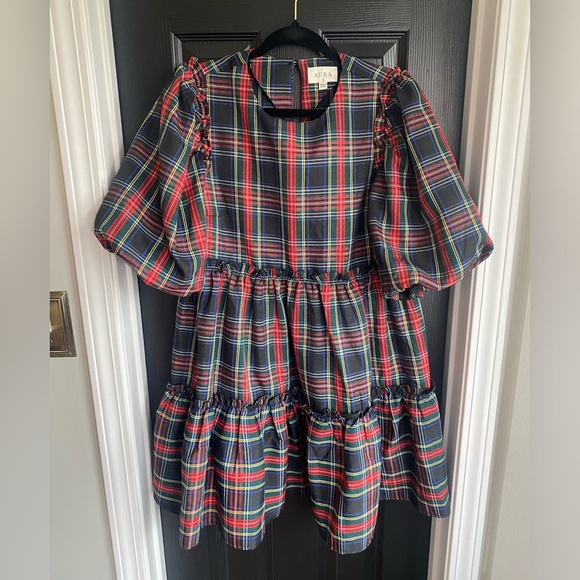 Aura Dresses & Skirts - Aura Multicolor Plaid Tartan Dress Christmas